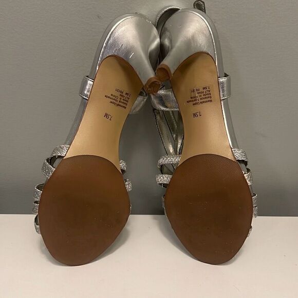 Alfani Alisa Silver Sparkly Strappy Heel Sandals Size 7.5M - Picture 11 of 12